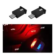 2 PCS USB Type C LED Ambient Light, 8 Colors RGB Dynamic Gradient Brightness