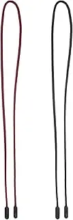 [uxcell] 2pcs Glasses Strap Adjustable Nylon Eyeglasses Holder Strap Eyewear Retainer Sunglasses Lanyards String Holder Around Neck for Men Women Children, Black Wine Red