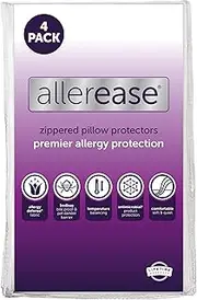 AllerEase Ultimate Pillow Protector - Standard/Queen, 4 Pack