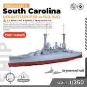 SSMODEL SSC350513S-A 1/350 Model USN South Carolina Battleship BB-26 Full Hull