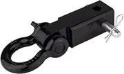 Heavy Duty 2 Inch Trailer Hitch Receiver,Compatible With Towbar Tow D-Ring Bow Shackle Off Road Pulling Steel Black
