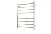 Radiant RTR530 Round Bar Heated Towel Rail - 530 x 700mm - Mirror Polished - Stainless Steel- Bottom Left/Top Right Wiring