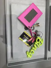 Charm/keychain Subway Mirror in Glossy Pink/multicolored One size