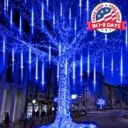 Luces De lluvia De Meteoros Navideñas 20in 10 Tubos 540 LED con Efecto de Nieve,
