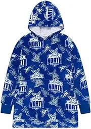 North Melbourne Kangaroos AFL Footy Flanket Sherpie Over Sized Blanket Hoodie Size L-XL