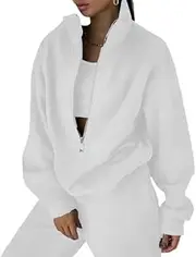 [Generic] Fleece Sweatsuit Two Piece Outfit Half Zip Sweatshirt and Joggers Pants Set Tracksuit Y2K Plus Size Matching Gym Set Streetwear Full Zip Hoodie Unisex Lounge Set