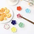 Spoon Fork Chopstick Rest Sakura Blossoms Chopsticks Holder Colorful Ceramic