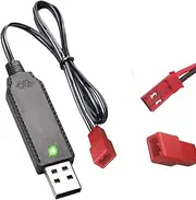 BaiWeiDun Smart Universal RC USB Charger Cable with JST 2 Pin Plug Compatible RC Car RC Plane RC Tank RC Boat and Other Remote Control Toys for 3.7V Lipo Battery (1)