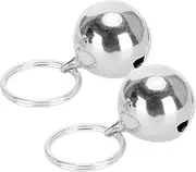 Stylebest 2pcs Resistant AntiLost Copper Bells Crisp Sound Round Collar Decoration for Dog Cat