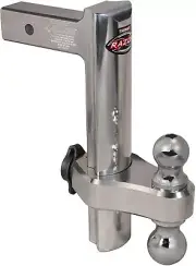 Trimax TRZ12AL 12" Adjustable Dual Hitch Locking Ball Mount T3 Receiver Lock