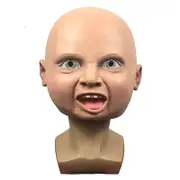 Halloween Mask Headband Baby Expression Headgear Mask Masquerade Crying Cute Headwear Halloween Party Performance Props