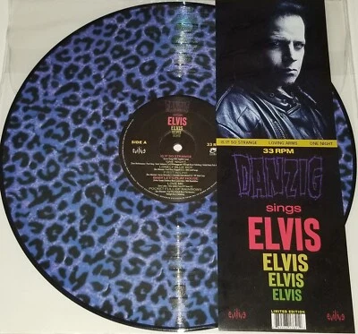 GLENN DANZIG SINGS ELVIS PRESLEY LEOPARD COLOR VINYL LP PURPLE 12" PUNK MISFITS