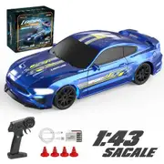 1:43 Scale Mini RC Drift Car with Gyro Full Proportional RTR 2.4Ghz Remote Control with RGB Lights and 2 Replaceable Body Shell, Blue