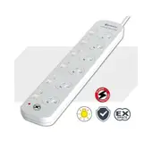 GENERIC 6-Way Power Board 661SW with Individual Switches and Surge Protection