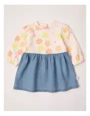[Sprout] Daisy Chambray Dress in Bone