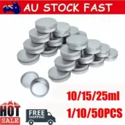 Aluminium Empty Cosmetic Pot Lip Balm Jar Tin Container Silver Containers FB