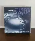 Pyrex Sculptured Ovenware Plates Glass Dimple Rim Salad Set Of 4 Original Box