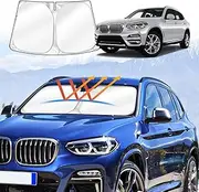 X-Car WindScreen Sun Shade Compatible with BMW X3 G01 2017-2024 Windscreen Sun Visor Foldable