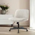 ONEIN Cross Legged Chair, Armless Office Chair with Adjustable Height, 360° S...
