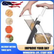 5-in-1 Adjustable Mandoline Slicer, Safe Vegetable Chopper for Potatoes & More