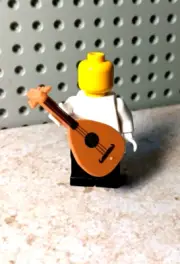 LEGO LUTE Guitar Rounded Bottom String Instrument Music Classic Brown Nougat