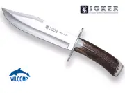 JOKER BOWIE 20 HUNTING KNIFE CC100 w/ STAG HORN HANDLE *hand made in Spain