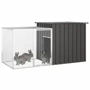 Andala Pets Rabbit Cage Dark Grey 200x91x100 cm