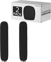 Geekria for Creators Foam Windscreen for 3/4'' Diameter Microphones, Antipop Foam Cover, Mic Wind Cover, Sponge Foam Filter Compatible with Sennheiser MKH 416-P48U3 (8 Inch / 2 Pack)