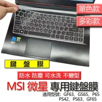 在飛比找Yahoo!奇摩拍賣優惠-MSI 微星 GF63 GS65 P65 PS42 單色黑 