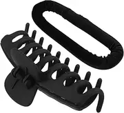 Ipetboom 1 Set Heatless Lazy Curling Iron Hair Curler Large Banana Clips for Thick Hair Heatless Curling Rod Heatless Curls Banana Clips for Hair Overnight Curls Heatless Rods Plastic Black