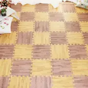 Soft EVA Foam Floor Play Mat Wood Wooden Effect Tiles Gym Exercise Flooring Home