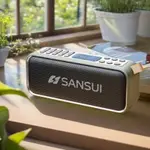 SANSUI 山水藍牙喇叭，重低音喇叭，低音砲，FM 廣播電台，一鍵錄音