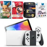 Nintendo Switch White OLED + Pokemon: Let's Go, Eevee! + $20 eShop Gift Card