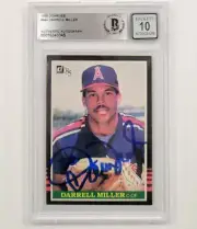 Darrell Miller signed 1985 Donruss #644 RC card Angels autograph BAS 10 auto