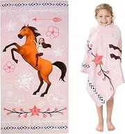 Franco Spirit Riding Free Kids Super Soft Cotton Bath/Pool/Beach Towel, 58 in x 28 in, by