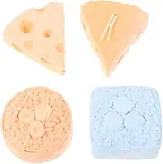 PENIKOKO 4Pcs Molar Stones for Small Animals Rabbit Teething Sushi Shaped Chew for Hamsters Guinea Pigs Squirrels Natural Grinding Stones for Healthy Teeth Random Color