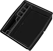 GUERBEIS Central Console Armrest Storage Box,Fit For Toyota, Tacoma 2024 Left Hand Drive Container Organizer Tray With Cushion Vehicle Console storage box unit