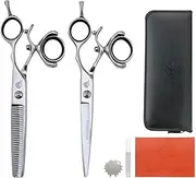 5.5/6" Japanese Hair Scissors Salon Hairdressing Scissors Barber Razor Rotating Thumb Shears Swivel Thumb Scissor Rotary Haircut (Size : 5.5 inch)