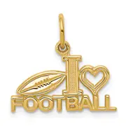 10k Yellow Gold Football Charm