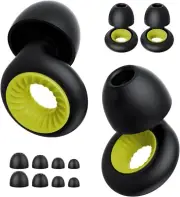 35dB Noise Reduction Earplugs Reusable & Washable Soft Silicone Earplugs