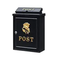 在飛比找森森購物網優惠-PUSH!居家生活用品 英倫風金玫瑰個性化信箱郵箱郵筒報紙箱