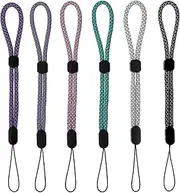 GEEHUA 6Pcs Hand Wrist Strap Lanyards, Phone Short Wrist Lanyard with Reflective Effect Universal Strap for Camera Key Wallet