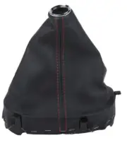 2005-2013 C6 Chevy Corvette Black Vinyl Shift Boot w/ Red Stitching 22826177
