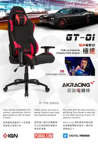 在飛比找松果購物優惠-AKRACING超跑電競椅-GT01 Speed (6.1折