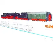 Marklin AC HO 1:87 German DB BR-52 STEAM LOCOMOTIVE + ROTARY SNOW PLOW MIB NEW!