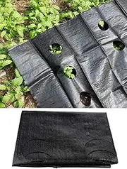 PerGar Weed PP Fabric with Planting Holes, Extra Strong 90 g/m² Garden Weed Resistant, 39' x 141' Heavy Duty Ground Cover Weed Block Garden Mat for Soil Erosion Control (4pcs)