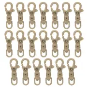 20 Pcs Plastic Lobster Claw Clasps Swivel Snap Hook Trigger Clip, Khaki