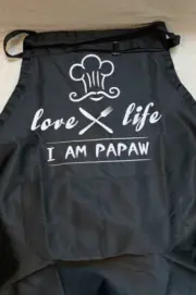 Grandfather Gift Cookout Apron Love Life I Am Papaw Backyard BBQ Cooking Smock