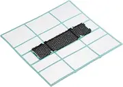 uxcell 11.81" x 11.02" Air Conditioner Air Filter, Plastic Air Filtering Screen Replacement with Air Filter Foam for HVAC, Blue Black