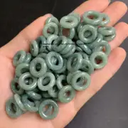 10pcs Real Grade A Natural Green Jade Jadeite 12mm Circle Loose Beads For Diy
